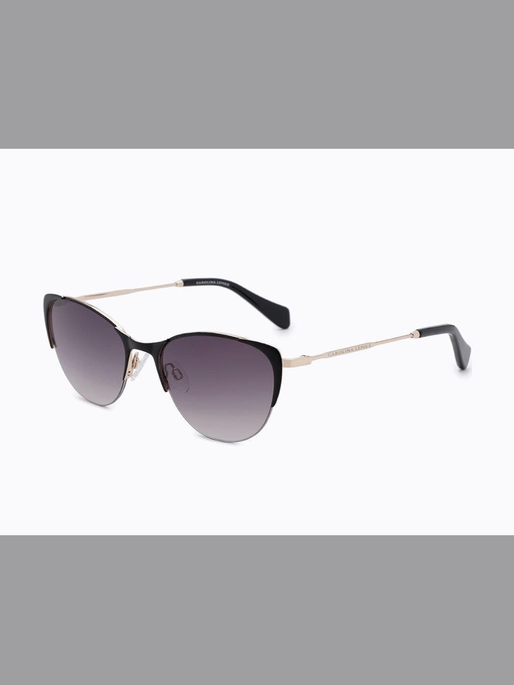 Women's Cat-Eye Sunglasses in Black with Gold-Trim - Luxury Style